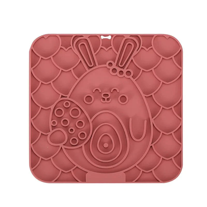 Pet Lick Mat – Silicone Slow Feeder Plate with Suction Cups