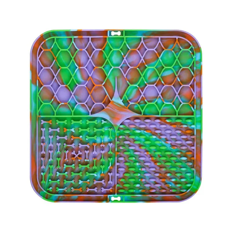 Pet Lick Mat – Silicone Slow Feeder Plate with Suction Cups
