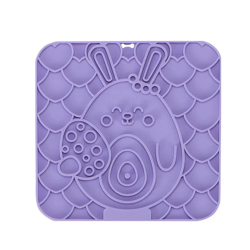 Pet Lick Mat – Silicone Slow Feeder Plate with Suction Cups